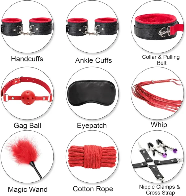 12 Pcs Complete BDSM with Paddle