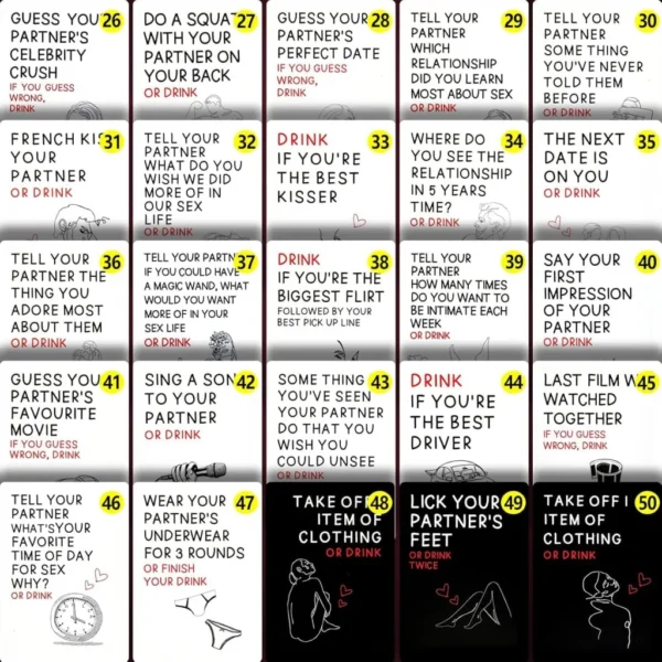 Drunk Desires Couples Card Game