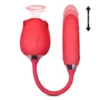 3 in 1 Rose Clit Sucker With Thrusting Vibrator