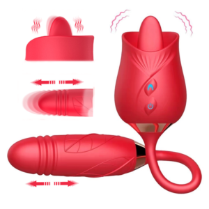 3 in 1 Tongue Licking Clit With Thrusting Vibrator