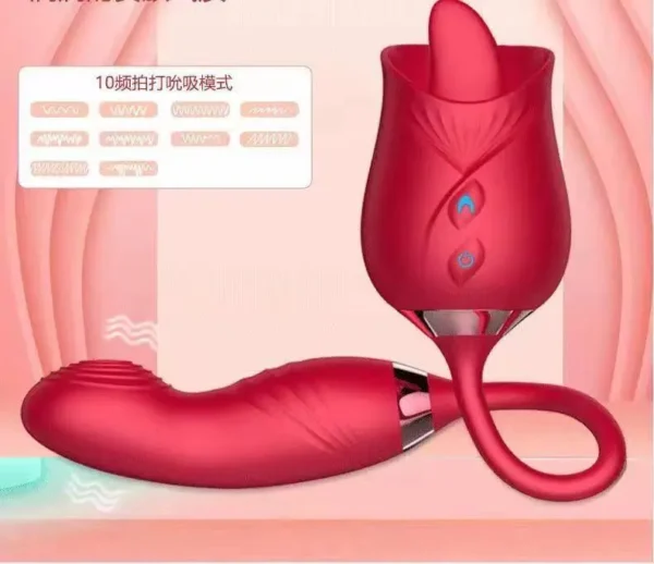 3 in1 Licking Flapping Vibe