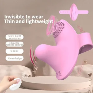 Wearable Panty Vibrator with Suction Stimulator