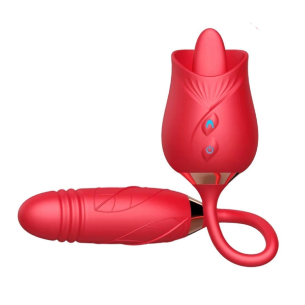 3 in 1 Tongue Licking Clit With Thrusting Vibrator