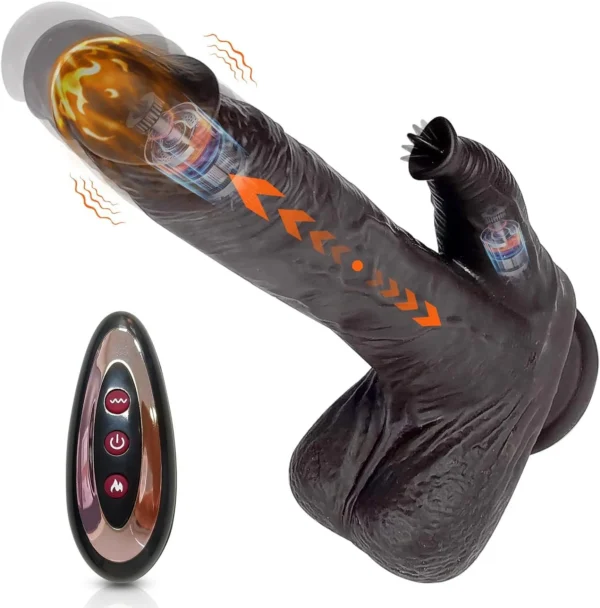 Black Mamba Licker Thrusting Dildo