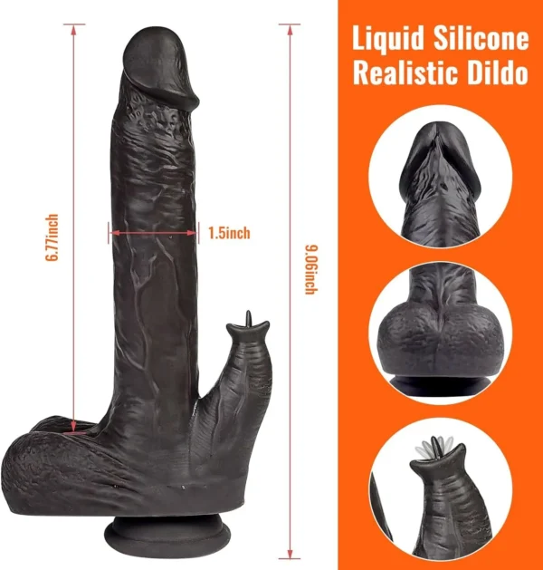 Black Mamba Licker Thrusting Dildo