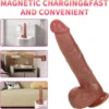 8.5 Inch Telescopic Brown Liquid Silicone Dildo