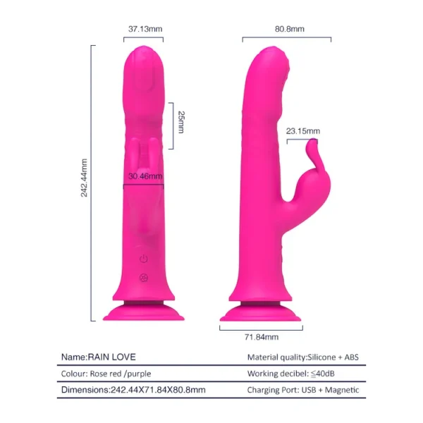 Rain Love Suction Base Rabbit Vibrator